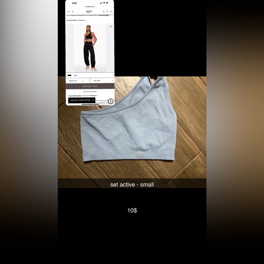 blue set active workout bra